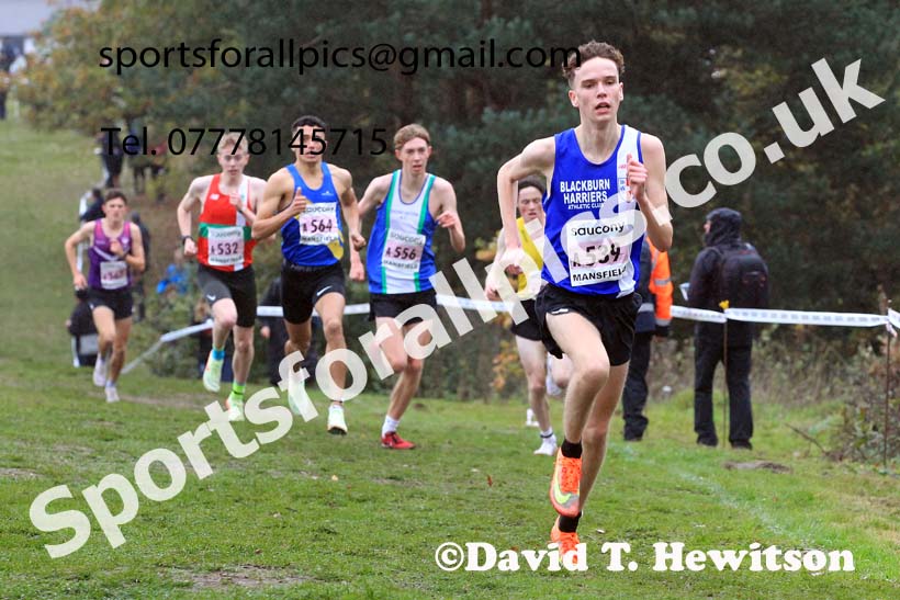 Junior Men, 2022 National Cross Country Relays, Berry Hill Park, Mansfield.  Photo: David T. Hewitson/Sports for All Pics